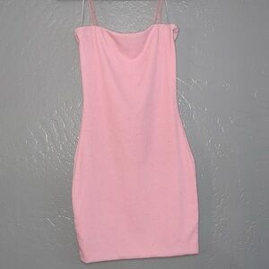 Pink mini dress